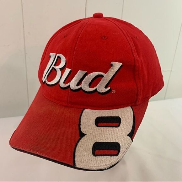 Bud Budweiser #8 Dale Earnhardt Jr NASCAR Adjustable Cap Hat Winners Circle - Picture 1 of 7